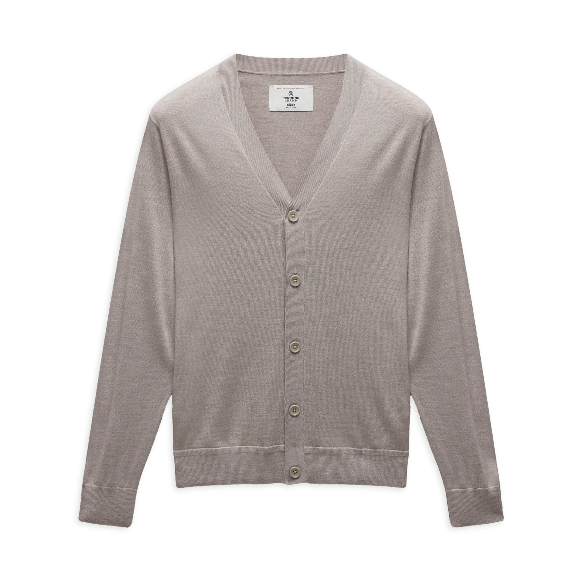 Reigning Champ Lightweight Merino Harry Cardigan