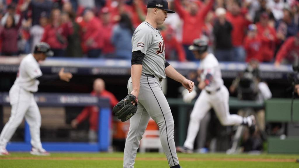 Tarik Skubal's postseason scoreless streak ends with a HBP, grand slam in ALDS Game 5