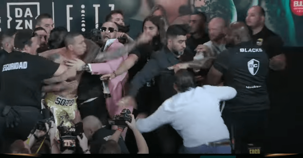 Conor McGregor forced to break up wild BKFC brawl before calling out Floyd Mayweather in bizarre rant