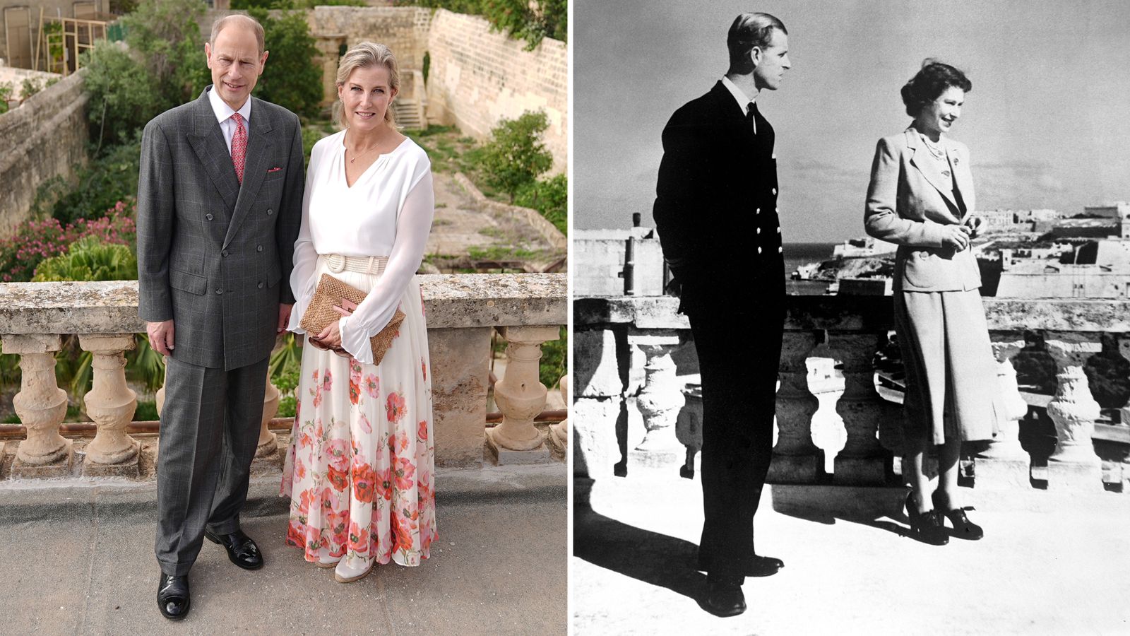 Duke and Duchess of Edinburgh return to Queen Elizabeth II's Malta villa, where she lived 70 years ago