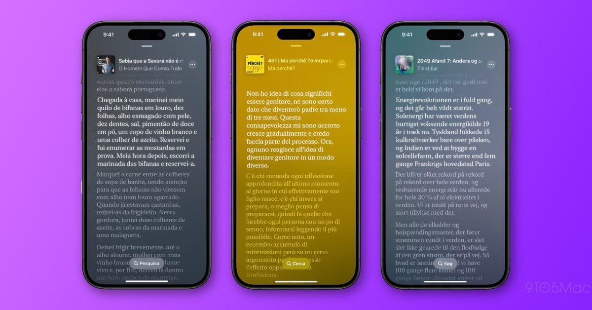 Apple Podcasts auto-generated transcripts now available in more languages