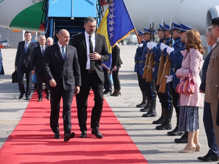 President Radev Arrives in Bosnia and Herzegovina for Official Visit