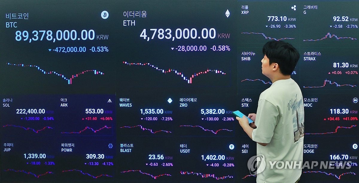 Market cap of virtual assets in S. Korea grows 27 pct in H1: data