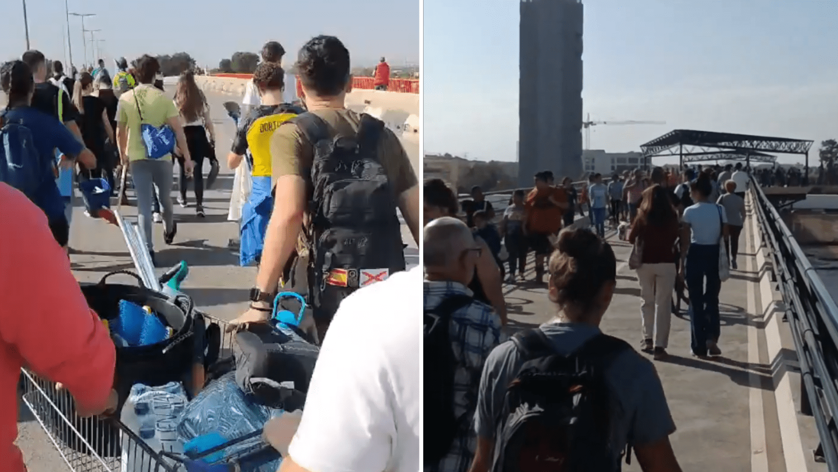 Watch: Survivors of deadly floods in Spain carry food, clothes and supplies on their backs to donate to nearby devastated villages