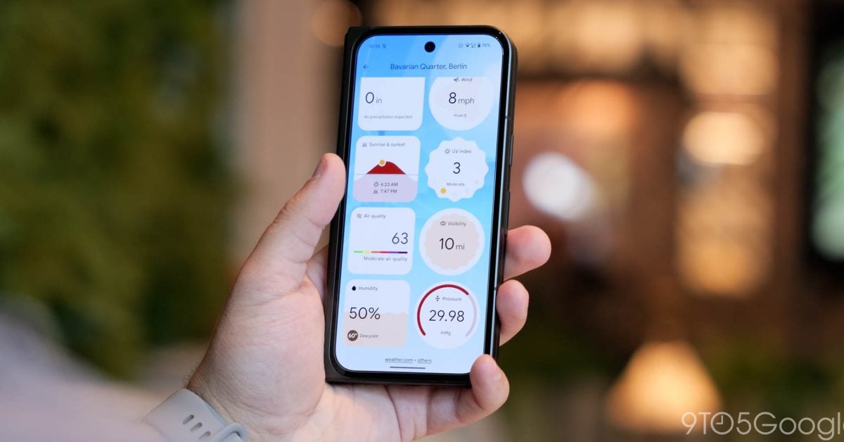 Google widely rolling out Pixel Weather to Pixel 6-8a