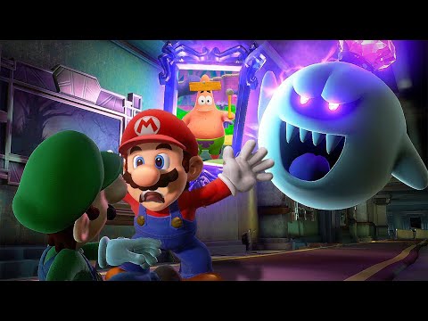 Luigi&#39;s Mansion 3 + Patrick Star - 2 Player Co-Op - Full Game Walkthrough (HD)