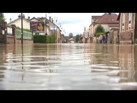 Heavy rainfall as remnants of storm Kirk sweep across France and Belgium