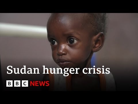 Inside the hospital dealing with Sudan&#39;s famine | BBC News