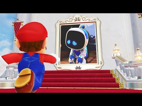 What Happens if Mario use the Secret Astro Bot Painting in Super Mario Odyssey?