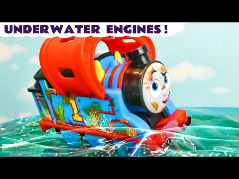 Underwater toy train story with Thomas and his friends