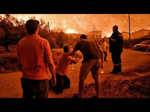 Wildfire in southern Greece leaves two people dead following record-hot summer