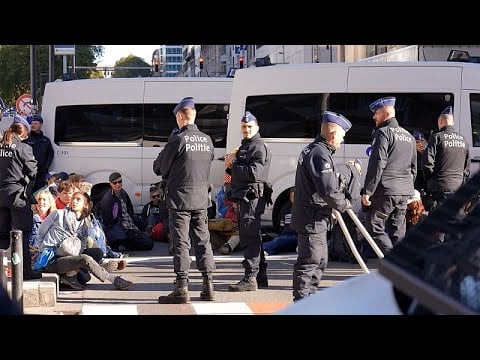 Greta Thunberg detained at fossil fuel subsidy protest in Brussels