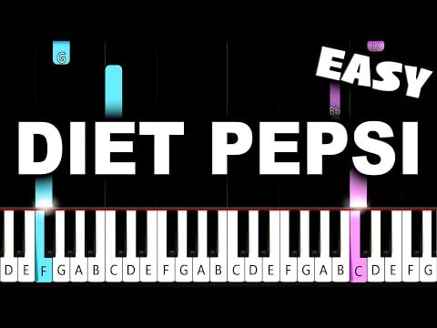 Addison Rae - Diet Pepsi - EASY Piano Tutorial by PlutaX