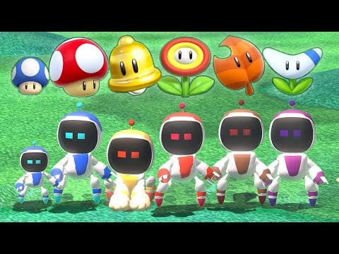 What Happens If Astro Bot uses Mario&#39;s POWER-UPS in Super Mario 3D World? (HD)