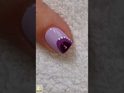 Purple Short Nails | Gradient Nail Art Design | #nailart