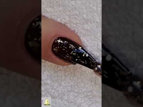 Fall Glitter Nail Art 2024 | Brown Nail Idea | #nails