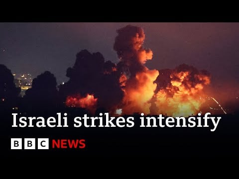 Israeli air strikes on Lebanon intensify | BBC News