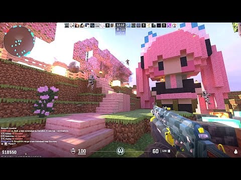 CS2: Zombie Escape - ze_MINECRAFT SAKURA (surviving as human) on GFL