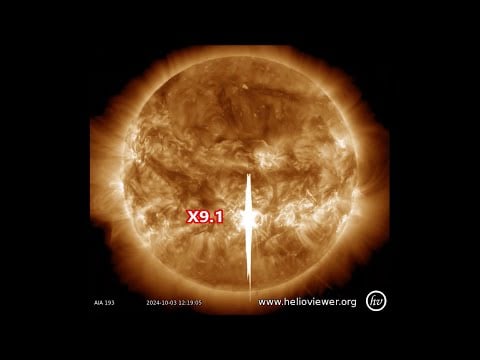 Direct Hit: Powerful X9.1 Flare and Earth-Directed CME - Strongest X-Ray Event of Solar Cycle 25