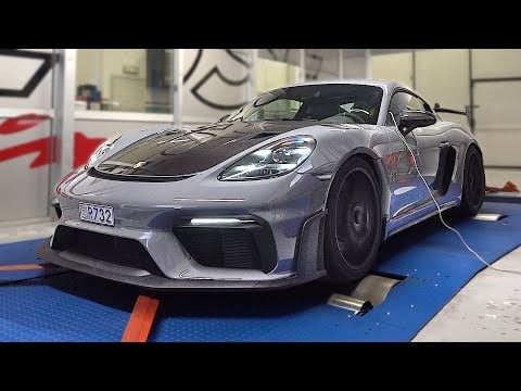 The 9000rpm Porsche 718 GT4 RS 4.0 flat-six sounds amazing on the DYNO | JCR vs Akrapovic exhaust