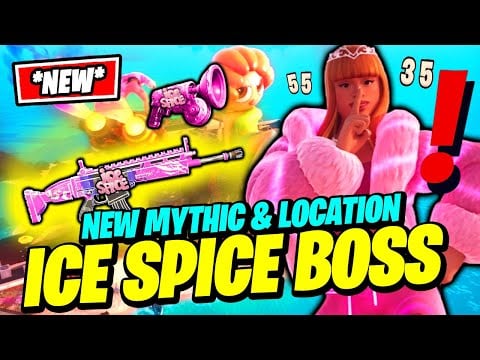 How to Find ICE SPICE BOSS Location &amp; Mythic Icy Grappler &amp; Rifle Gameplay - Fortnite Remix