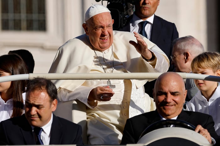 Pope says thinking of children massacred in Gaza