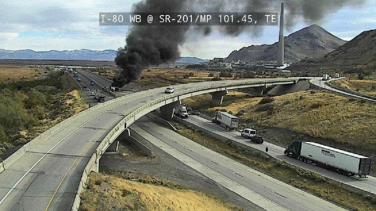 Officials identify man killed after semitruck crashes, catches fire on I-80