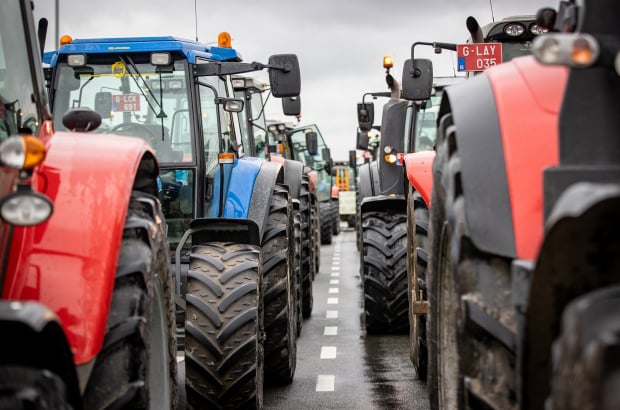 Farmers protest in Brussels on Wednesday