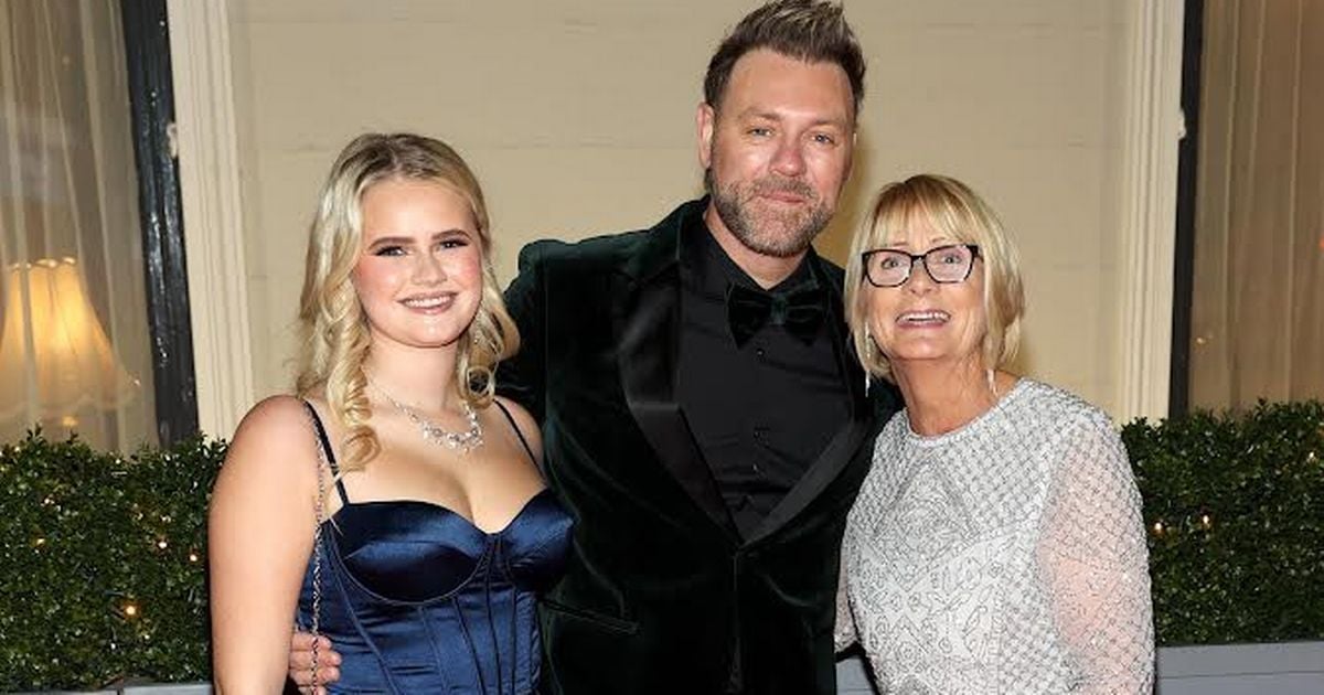 Brian McFadden steps out with rarely seen mother and daughter for family night out 