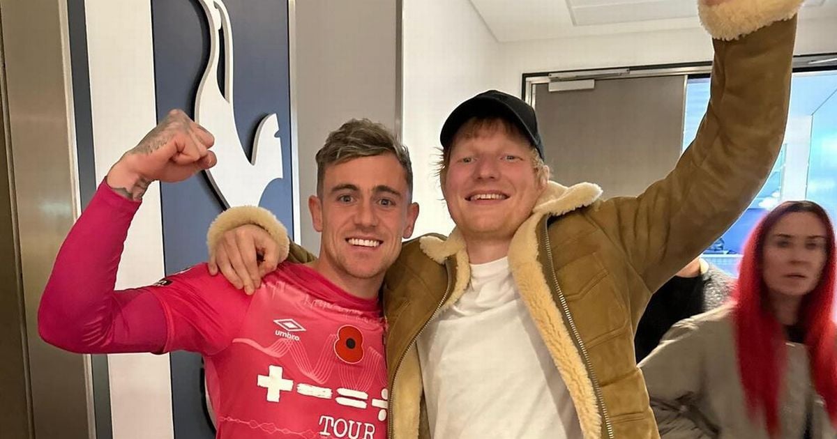 Sammie Szmodics and Ed Sheeran all smiles after Ireland star scores to beat Tottenham