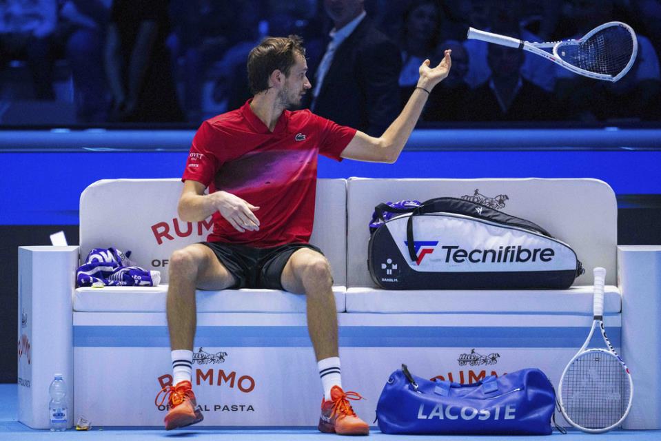 Fritz frustrates Medvedev, Russian loses his temper at ATP Finals; Sinner beats De Minaur