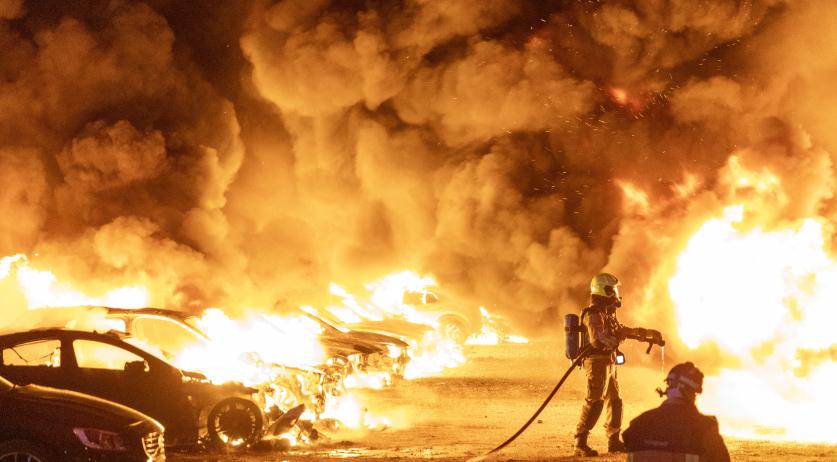 Fire rages at long-term parking lot used by Schiphol passengers