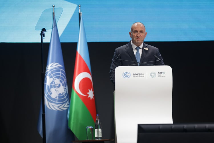 President Rumen Radev Presents Bulgarian Position at World Leaders Climate Action Summit at COP29