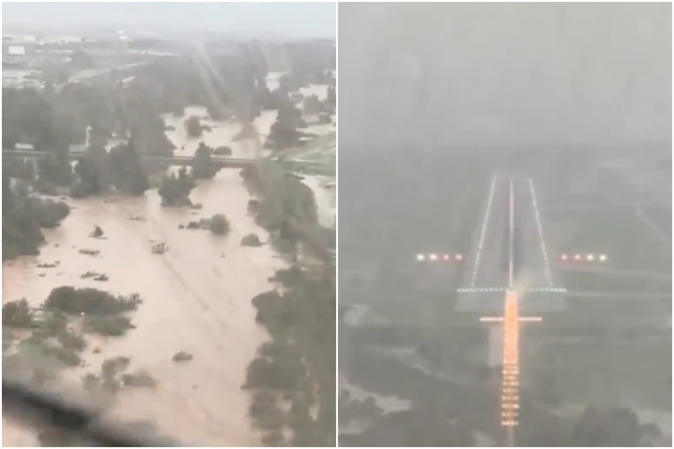 Watch: Pilot shares footage of landing at Malaga airport as flood water is seen encroaching near runway amid cancelled and diverted flights