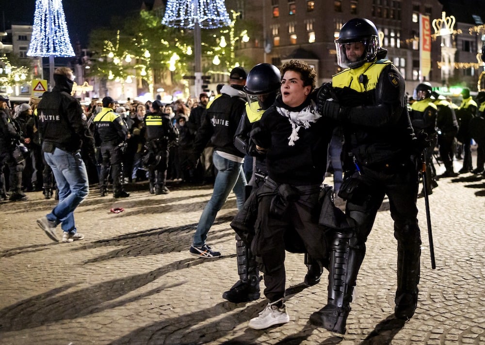 Police halt illegal pro-Palestine demo in central Amsterdam