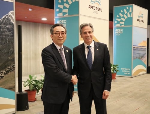 FM Cho, Blinken hold talks on margins of APEC summit in Peru