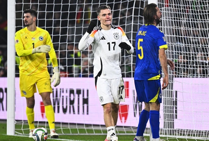 Germany thrash Bosnia 7-0 to win Nations League group