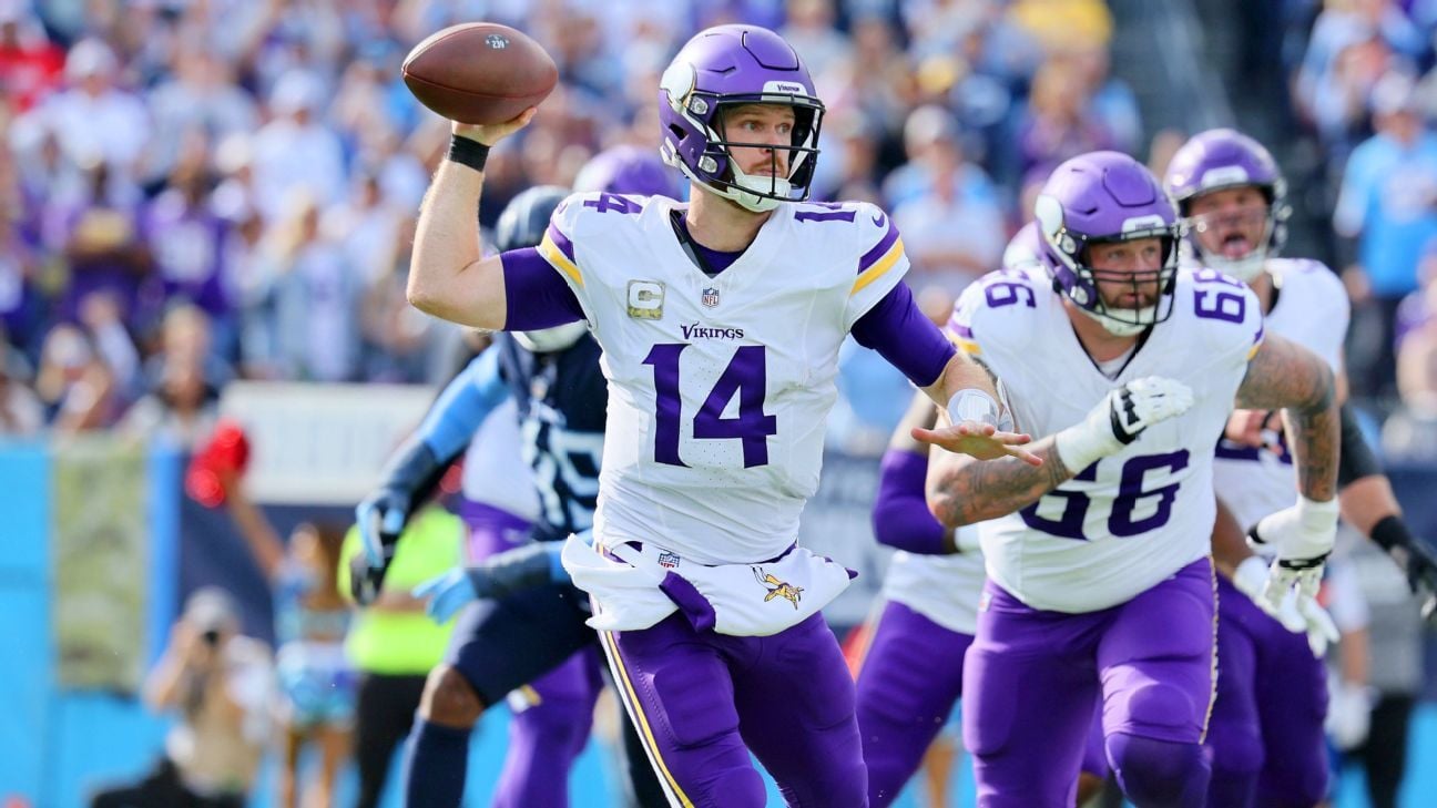 Sam Darnold bounces back to lead Vikings to win over Titans