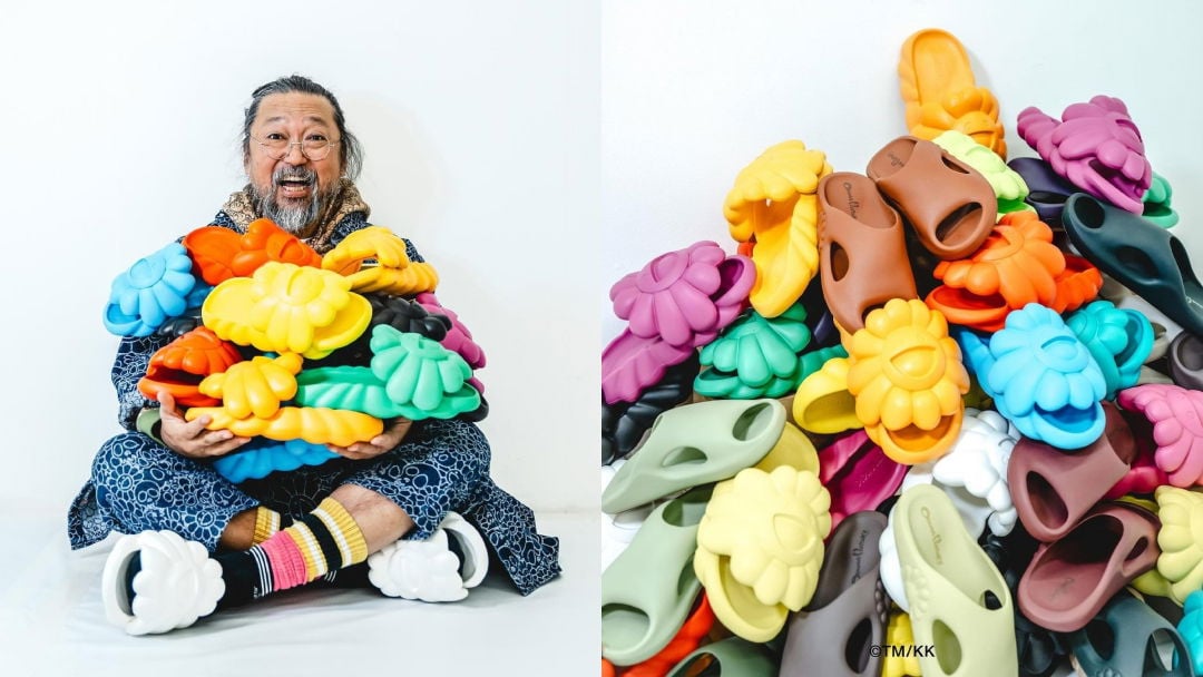 Takashi Murakami debuts footwear brand whimsically based on his flower art