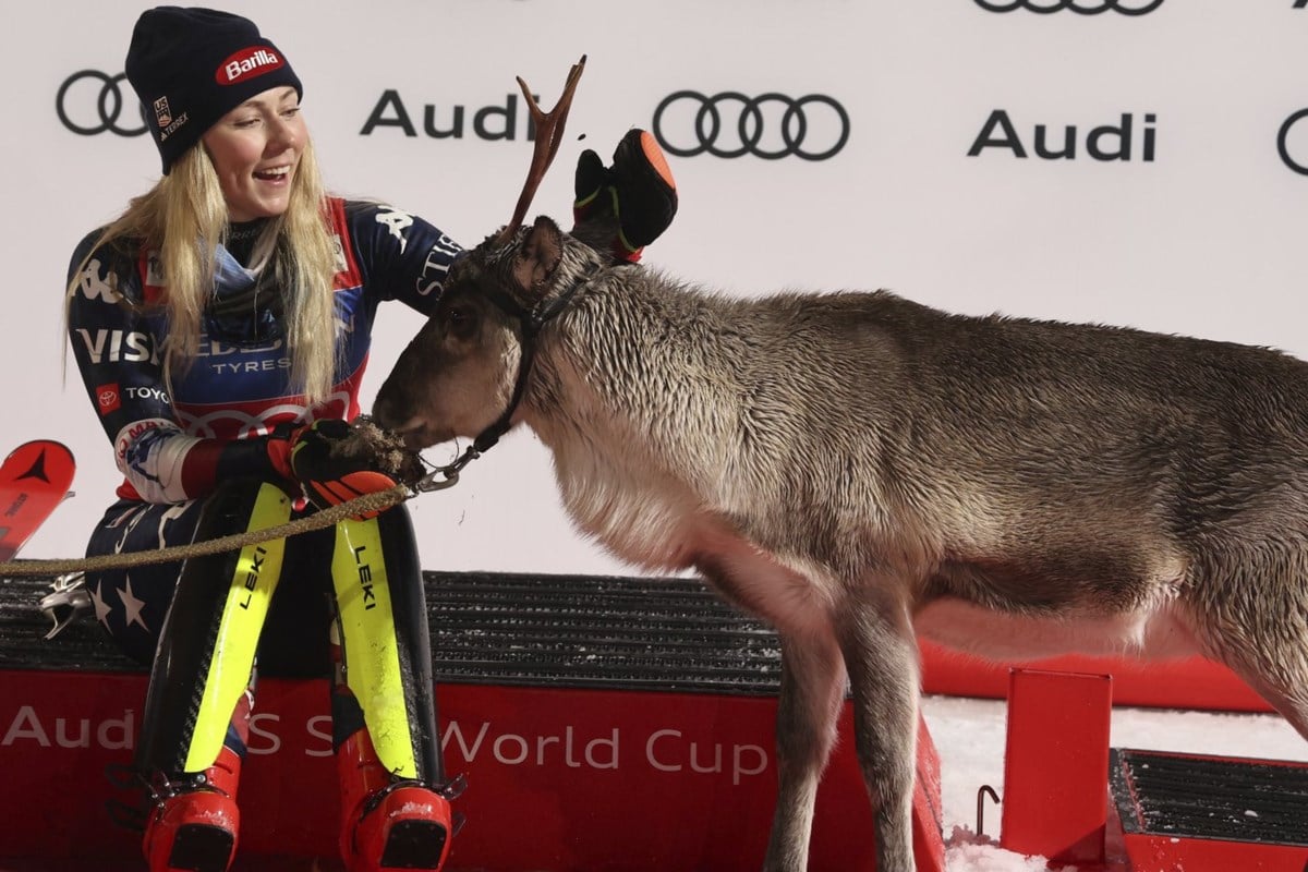 U.S. ski star Shiffrin wins season's first World Cup slalom, Germain 10th