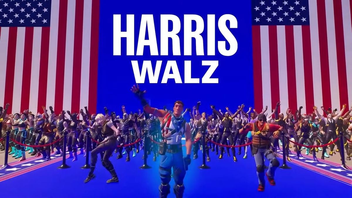 As US politics goes totally off the rails, Kamala Harris says to hell with it, let's start a Fortnite map