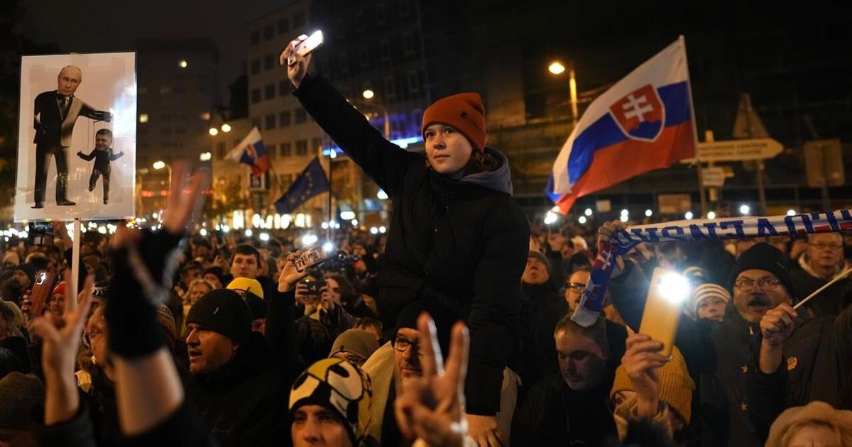 Slovak opposition rallies against the government of populist Prime Minister Robert Fico