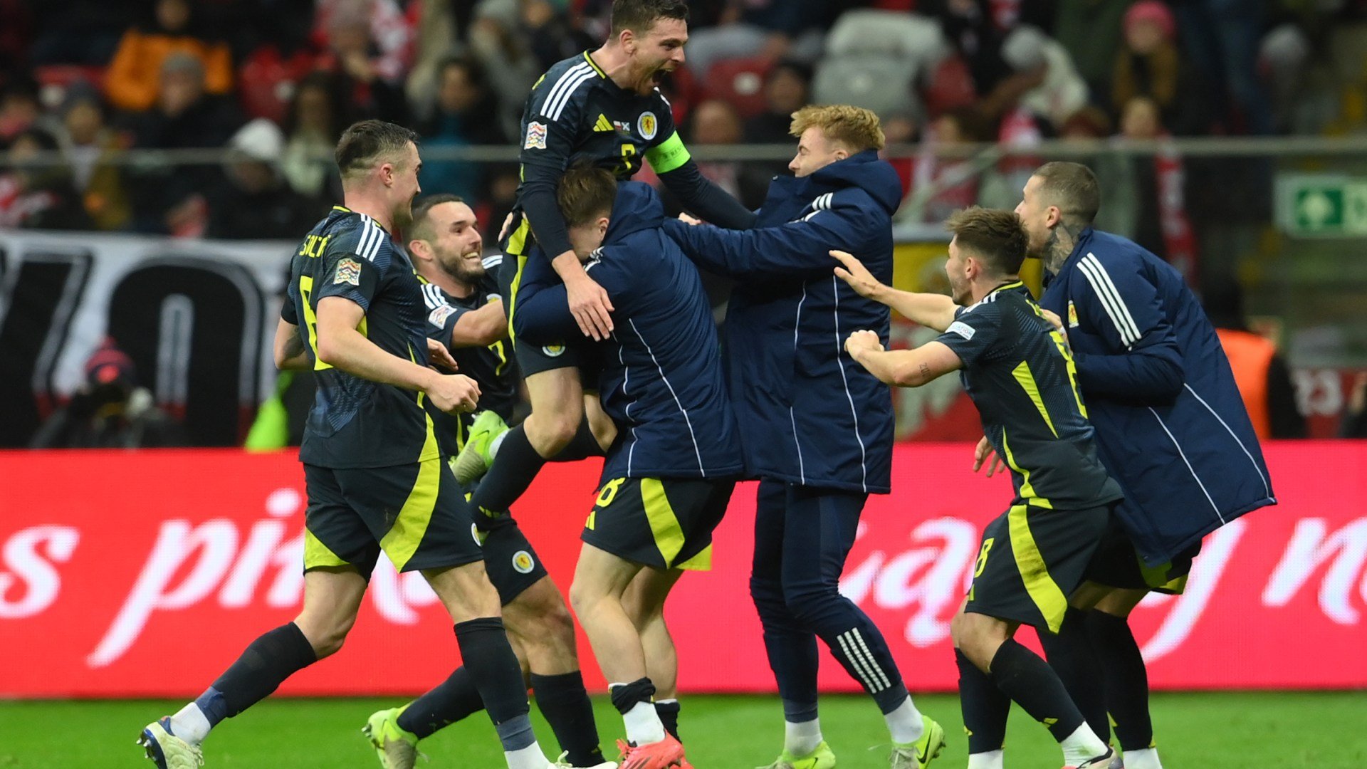 Scotland escape Nations League relegation with last-gasp Andy Robertson winner against Poland