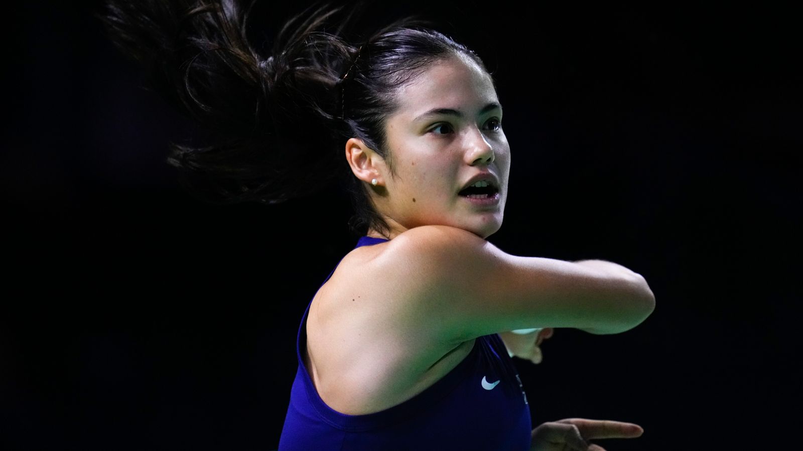 Emma Raducanu wins in Billie Jean King Cup as Great Britain take charge of Slovakia semi-final