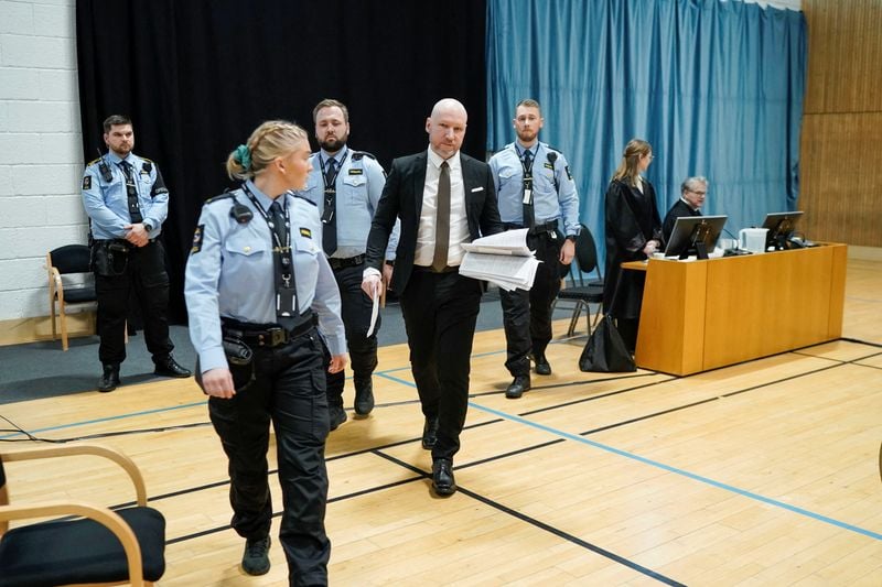 Norwegian mass killer Breivik says his attacks were 'necessary' in parole bid