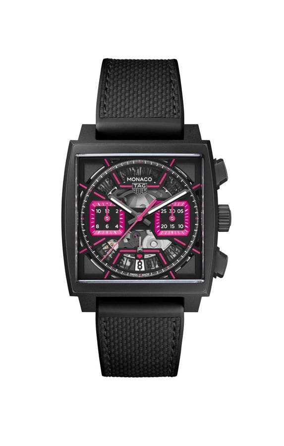 TAG Heuer Unveils Hot Pink Monaco Chronograph Before Vegas F1 Grand Prix