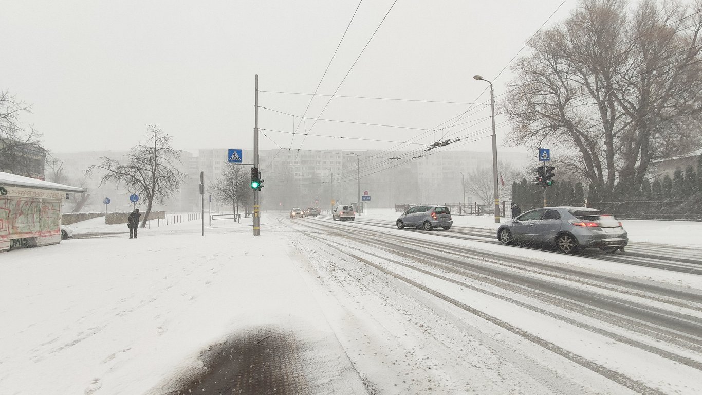 Icy roads Friday morning in Latvia