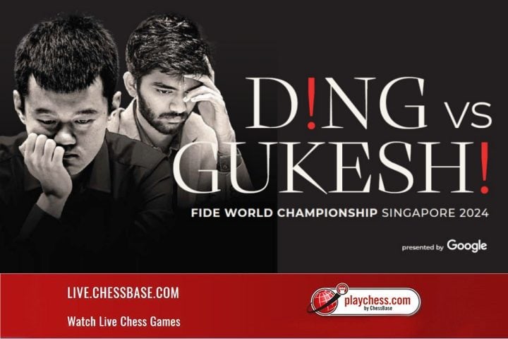 World Championship Match Ding Liren vs Gukesh D, Game 1 - live!