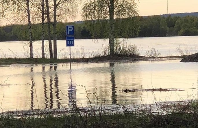 Melting snow, rain flood different parts in Finland