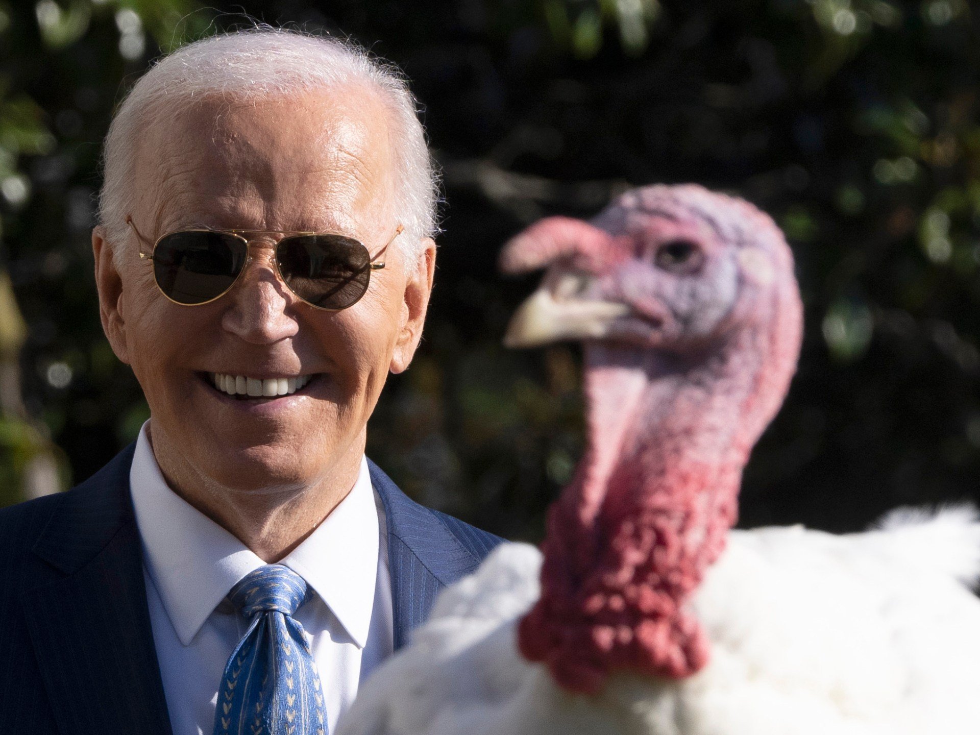 Biden gives final Thanksgiving turkey pardons of his presidency